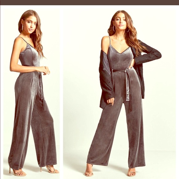 Forever 21 Other - SOLD!!Forever 21 Velvet Palazzo Pant Jumpsuit